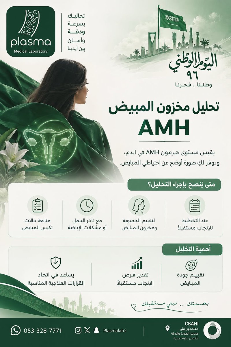 Plasmalab2's tweet photo. #مختبر_بلازما_الطبي

في خدمتكم من السبت إلى الخميس 
من 7صباحاً إلى 9 مساءاً 

#عروض_اليوم_الوطني🇸🇦

📞 للحجز: 0533287771 

📍 مواقع الفروع
- القصيم - بريدة - حي سلطانة 
- القصيم - بريده - طريق عثمان بن عفان 
- القصيم -  شرق دوران الشماس 
- القصيم - حي البساتين

#السعودية
#القصيم https://t.co/3zTCdhhlGA