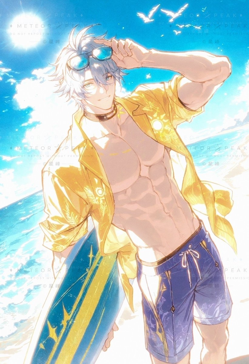 Meteor_Peak's tweet photo. Ready for the waves.🏄‍♂️🌊
#Phainon #白厄 #HonkaiStarRail #崩坏星穹铁道 #崩壊スターレイル https://t.co/xyZZtrj4gd