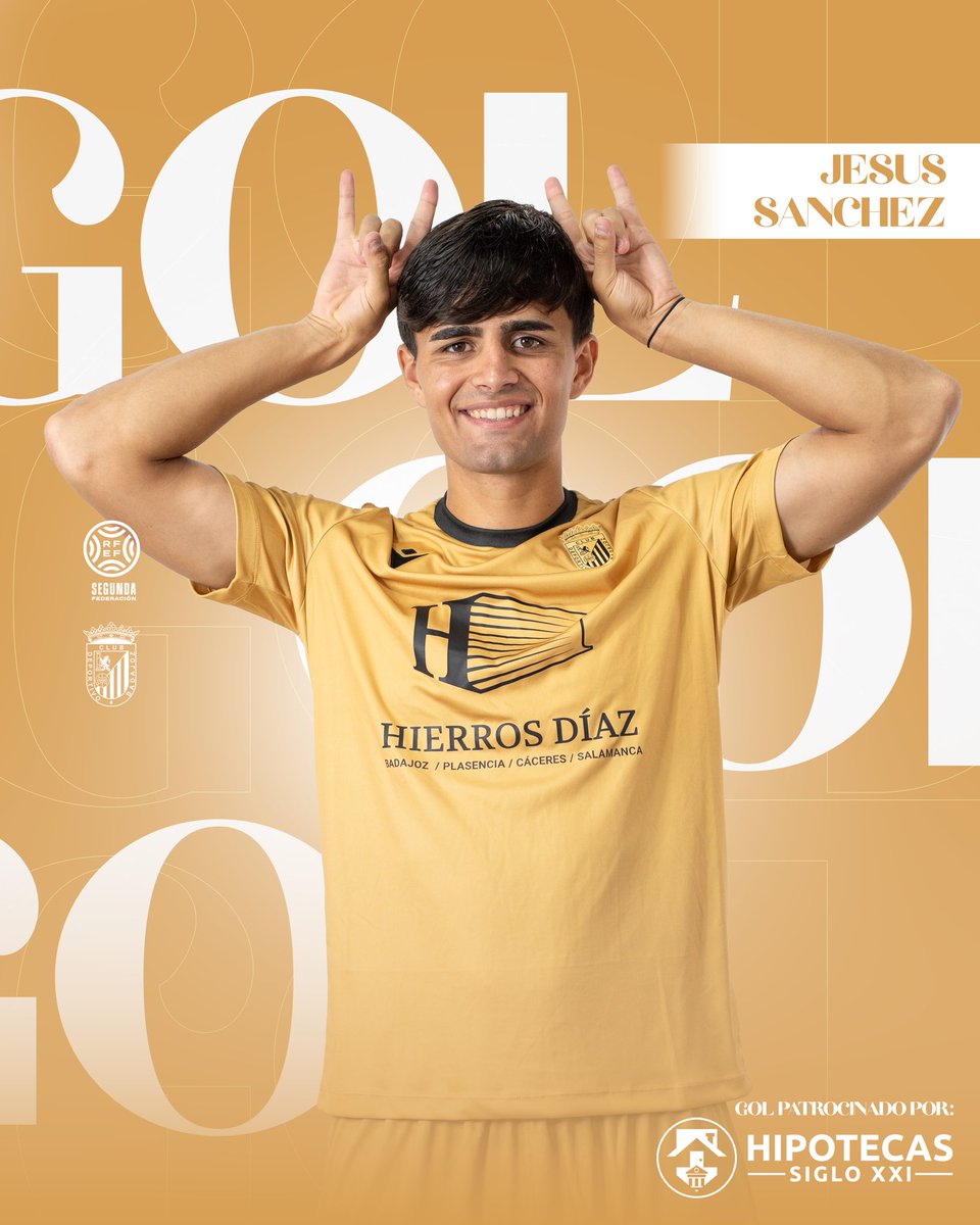 CDBadajoz's tweet photo. GOOOOOOOOOOOOOL DE JESÚS SÁNCHEZ 

🏘️Patrocinado por Hipotecas Siglo XXI https://t.co/qVohYyN1he