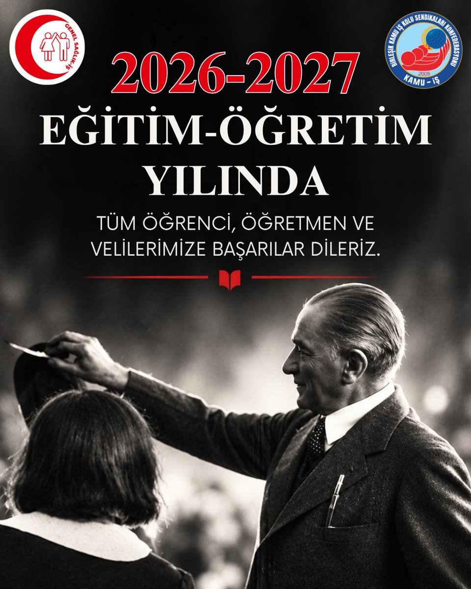 genelsaglikis's tweet photo. Başöğretmenimiz Mustafa Kemal Atatürk’ün gösterdiği aydınlık yolda; bilimi, aklı ve özgür düşünceyi temel alan bir eğitim anlayışıyla özgür düşünen, sorgulayan, araştıran ve Cumhuriyet değerlerine sahip çıkan nesiller yetiştirmek için büyük bir özveriyle görev yapan tüm öğretmenlerimize; ülkemizin geleceği olan sevgili öğrencilerimize 2026-2027 Eğitim-Öğretim Yılı’nda başarılar diliyoruz.

#eğitim #okul #yenieğitimyılı