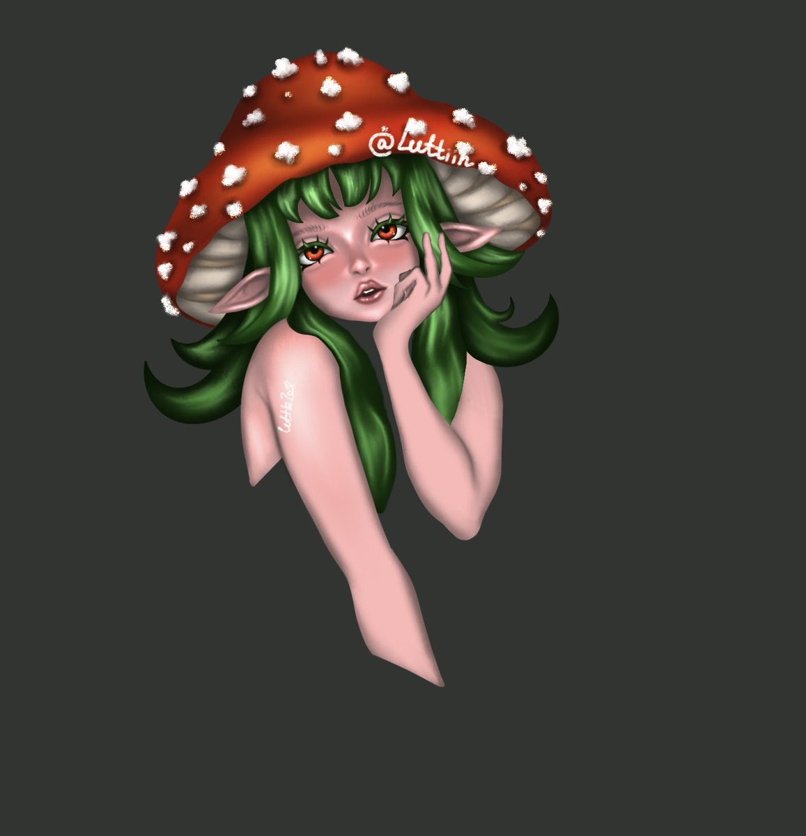 Luttiin's tweet photo. I was sick for a couple of days and hit an art block. Now I'm creating free art for the person who bought my latest adoptable. I think I'm falling in love with her—is that normal? 🤭
#adoptable #adopt #characterauction #originalcharacter #art https://t.co/eeDGTQ7F6r