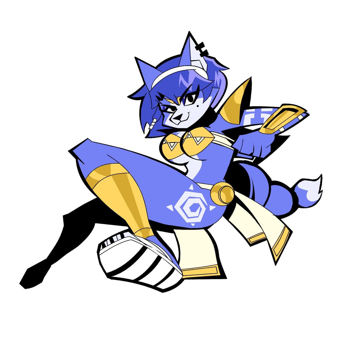 Jaybound753's tweet photo. From last year but I wanna do more studio trigger-like action poses 

#Starfox #Krystal https://t.co/utFIvtiWC2