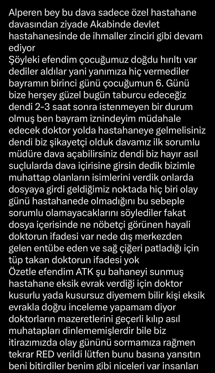 AlperenCarus's tweet photo. Yenidoğan çetesi tarafından çocuğunun engelli hale getirildiğini ifade eden bir babanın feryadı.Allah kimseyi bu durumda bırakmasın. Bir yanda çocuğunum acısı,bir yanda adaletsizlik duygusu. https://t.co/heN9x3WEgL
