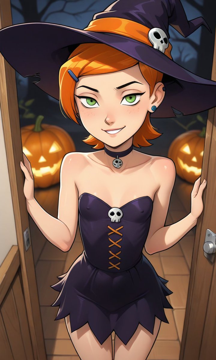 Nighteyes5821's tweet photo. Gwen's halloween outfit! https://t.co/Z4XX2UJ7oA
