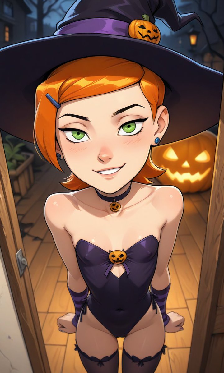 Nighteyes5821's tweet photo. Gwen's halloween outfit! https://t.co/Z4XX2UJ7oA