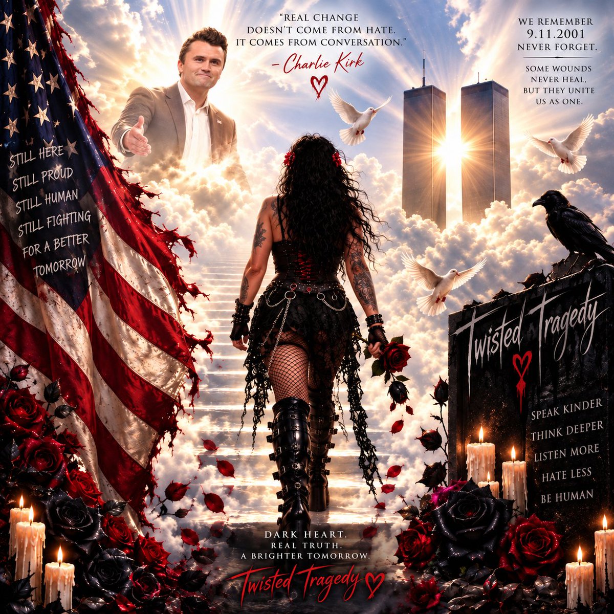 SAugenstein1369's tweet photo. You didn’t have to agree with Charlie Kirk to recognize that celebrating someone’s assassination over politics is vile. Disagree with every word, but murder isn’t an argument.And laughing at 9/11 remembrance? Nearly 3,000 innocent lives were lost.
#CharlieKirk  #September11 #fyp https://t.co/yTEjuXYO6q