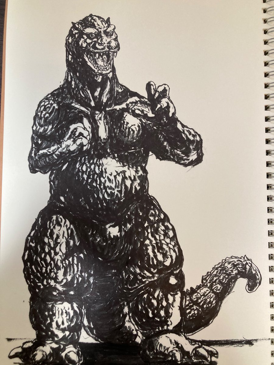 kajikiuo's tweet photo. らくがき　ゴジラ https://t.co/MvhFmy1Vvd