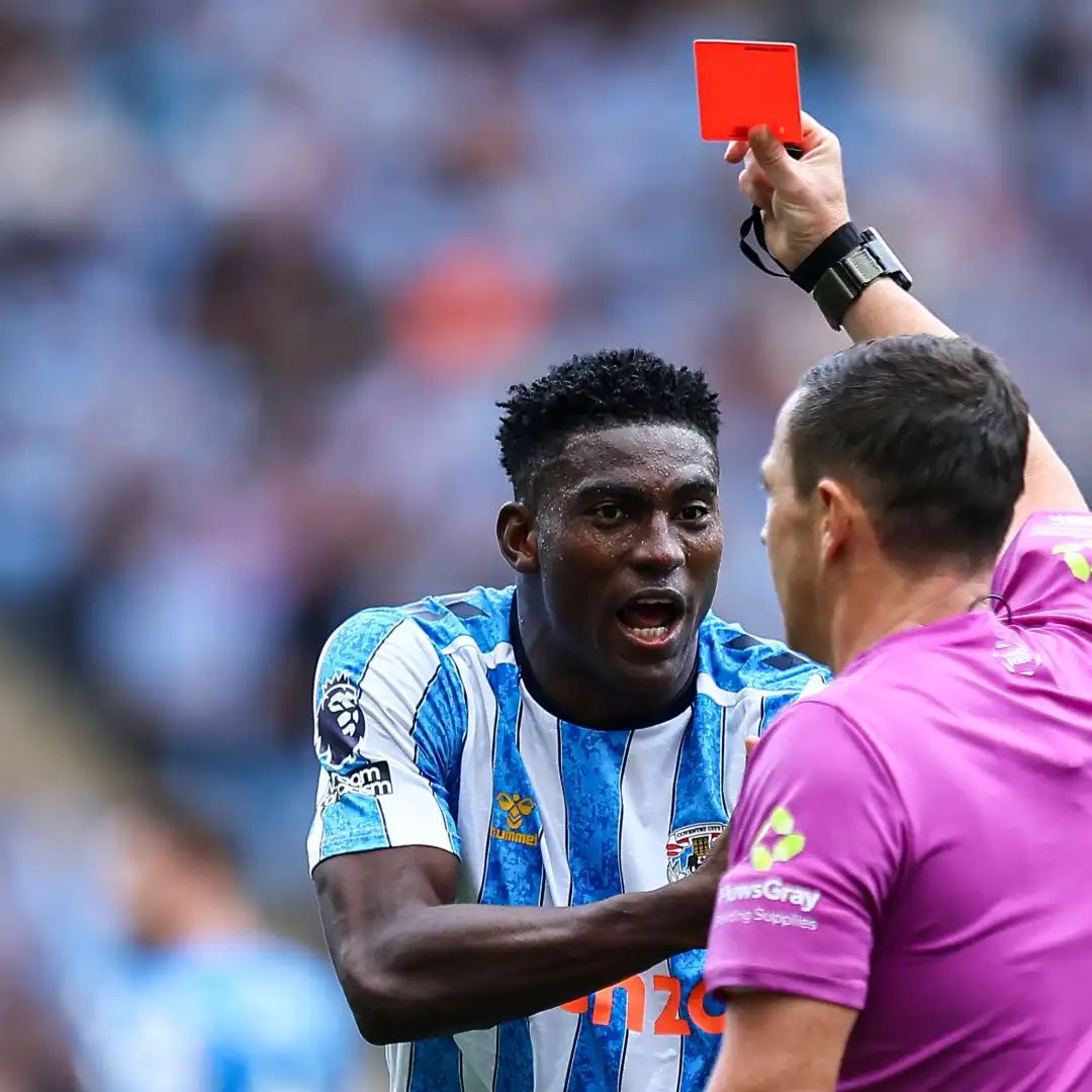 CoventryStats's tweet photo. 🤓 - Taiwo Awoniyi is the first Sky Blues player to receive a red card in the @premierleague since Mustapha Hadji was ordered off 🆚 @dcfcofficial back in March 2001. Needlessly. #PUSB https://t.co/92aqBA4QFH