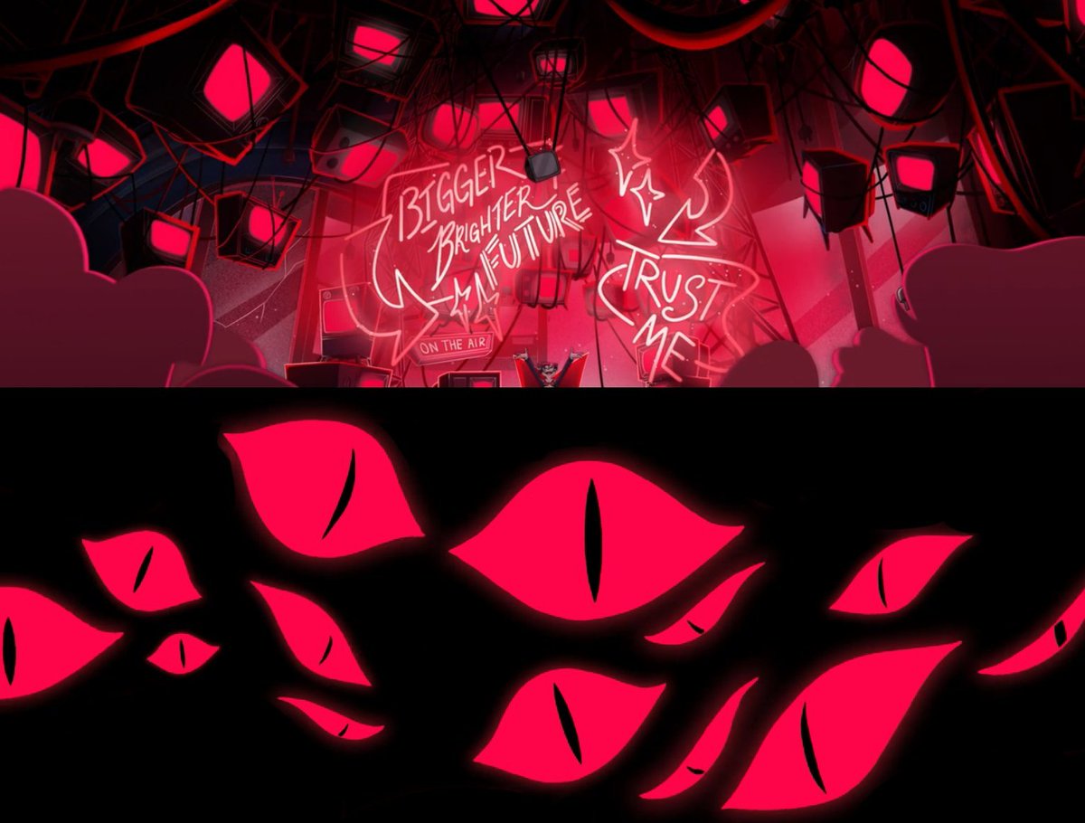 SatorScratch's tweet photo. Speaking of Roo lets talk about this frame again because I don't know it the TVs looking like eyes was intentional but GOD https://t.co/Ehr3mk3igP