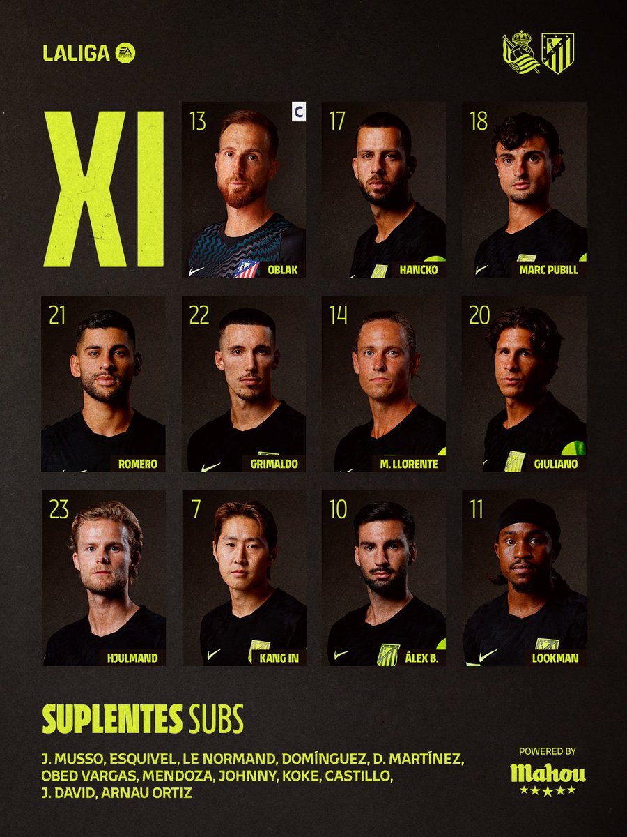 Atleti's tweet photo. XI. https://t.co/E8EoUHLUUe