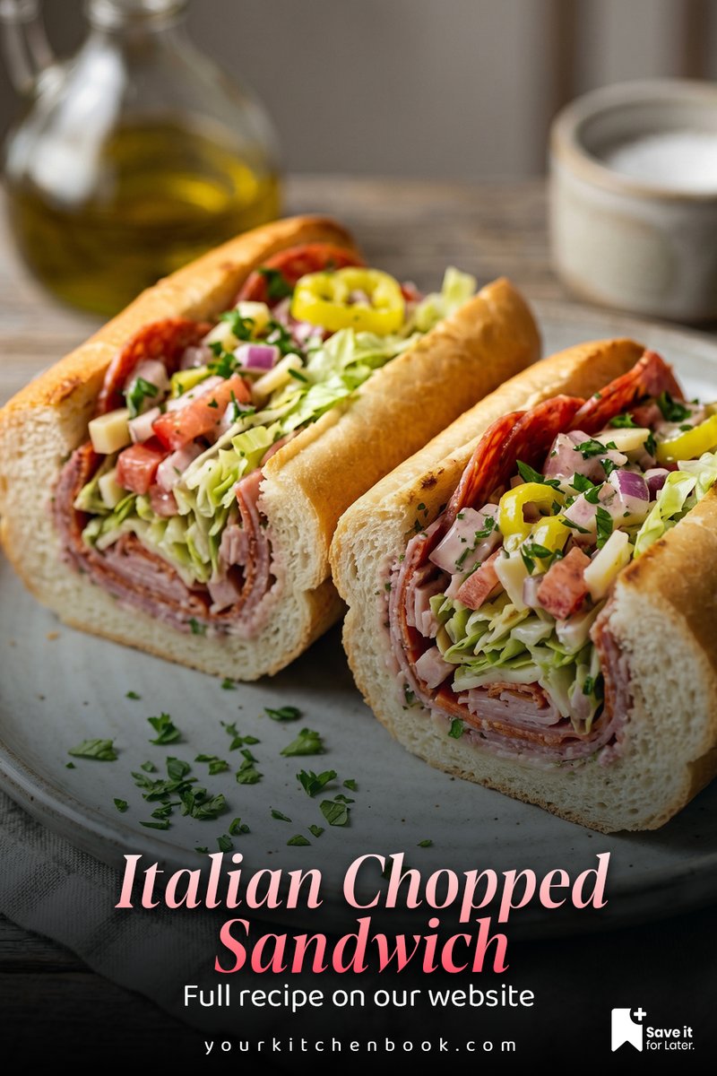 YourKitchenBook's tweet photo. 🥪 15-minute lunch, no cooking required!

Salami, pepperoni, ham, provolone, crisp veggies &amp; banana peppers tossed in a creamy Italian-style dressing and loaded into a soft roll. 🤤

👉 Full recipe in the pin comment.

#EasyLunch #SandwichRecipe #YourKitchenBook https://t.co/CzkzU5RFMA