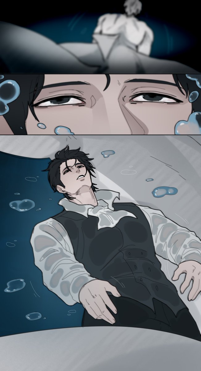 AniMaoo_2's tweet photo. Down under water once again - Fogland merman AU (3) https://t.co/59Ddv0d6TV