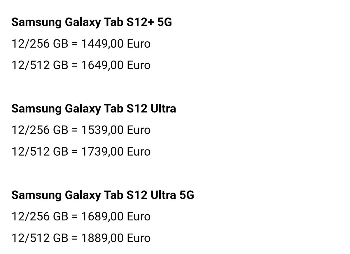 Alumidaru's tweet photo. S12+の512GBモデルがEUR1649…

まぁ、ビッグマック指数的な考え方をすれば、
EU圏の人にとってみたら13万円程度の感覚で1～2万ほど値上がりしたけど、
機能改善とメモリー高騰考えたら妥当かなぁ？と言う感じ？？ https://t.co/TkESxg6TRW