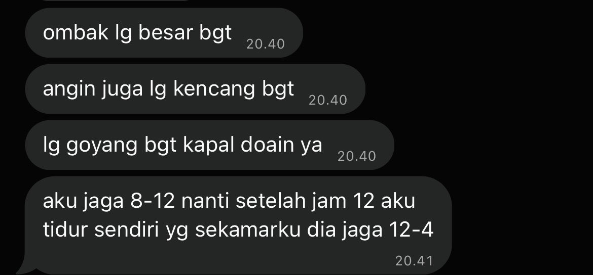 miranteus's tweet photo. temen-temen pls doain ini kapal pacarku,  terakhir dia call aku habis jam jaga dia, tapi called failed terus dan sampe sekarang belum ada kabar lagi.. ya Allah pls let him survive, his family still waiting for him 🥹 https://t.co/Zmhq2dx3qF