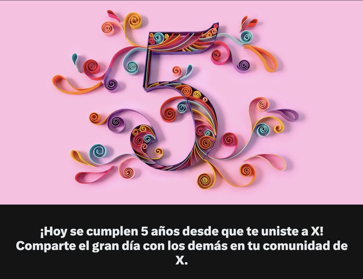 sgadustx's tweet photo. 5 años desde que estoy en esta aplicación de mierda yeiiii🥳🥳 https://t.co/l59rOOOXBU