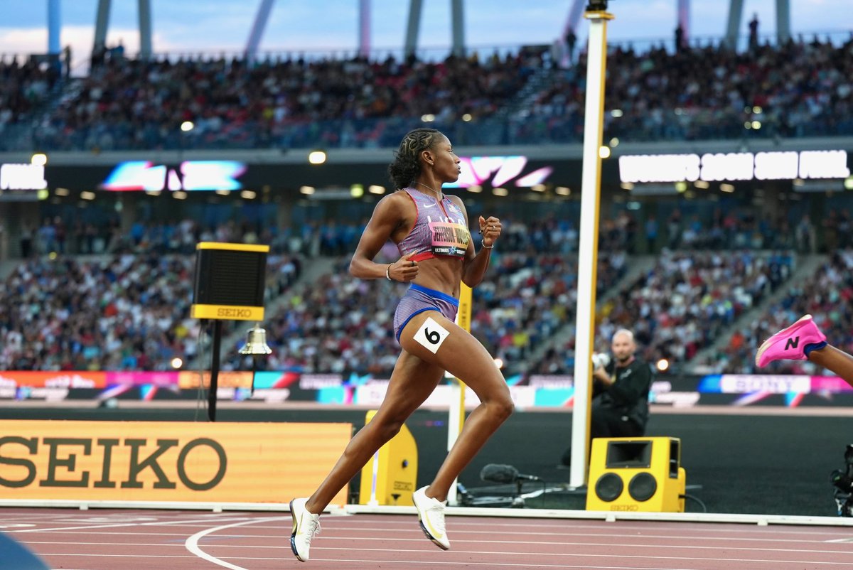 usatf's tweet photo. Three through from semifinal one 🇺🇸

Gabby Thomas cruises to the win in 21.88, followed by Melissa Jefferson-Wooden in 22.15 and Kayla White in 22.22.

All three advance to the women’s 200m final 👏

#TeamUSATF | @WAultimateChamp https://t.co/NPbk9QSrwE