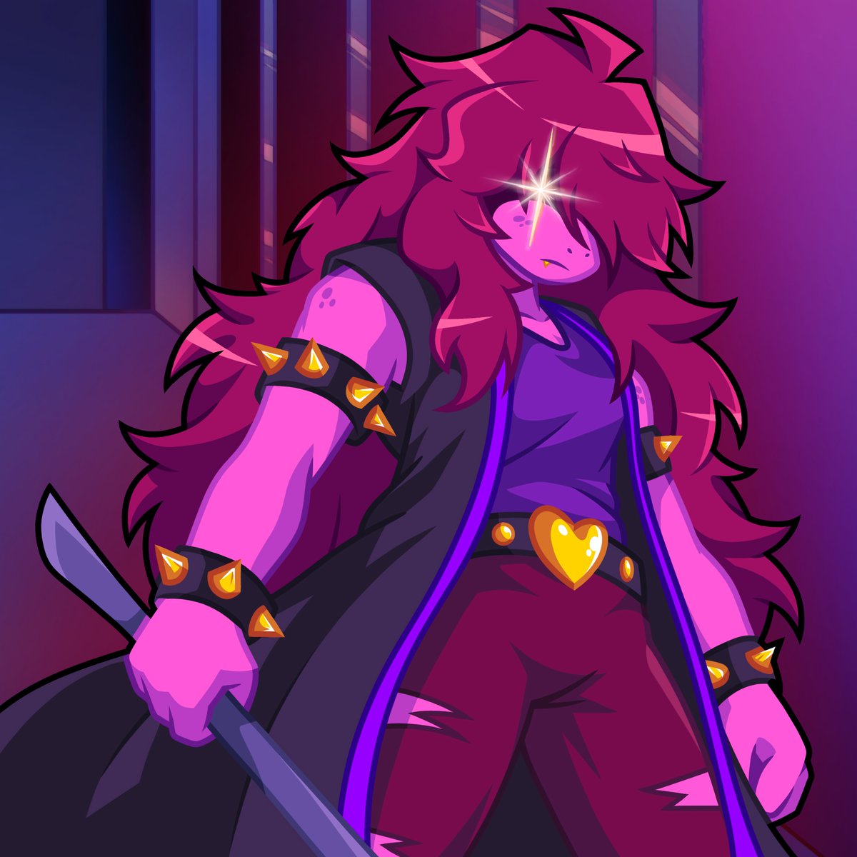 PartUmUt's tweet photo. Versus Susie fanart from old good DELTARUNE Chapter 1 💜

I can't decide, so I'm sharing both versions
¯\_(ツ)_/¯

Vs. Susie arrangement: https://t.co/ewUIZS7K5S

#deltarune #susie #deltarunechapter1 #remix #fanart https://t.co/cydxNTZZfW
