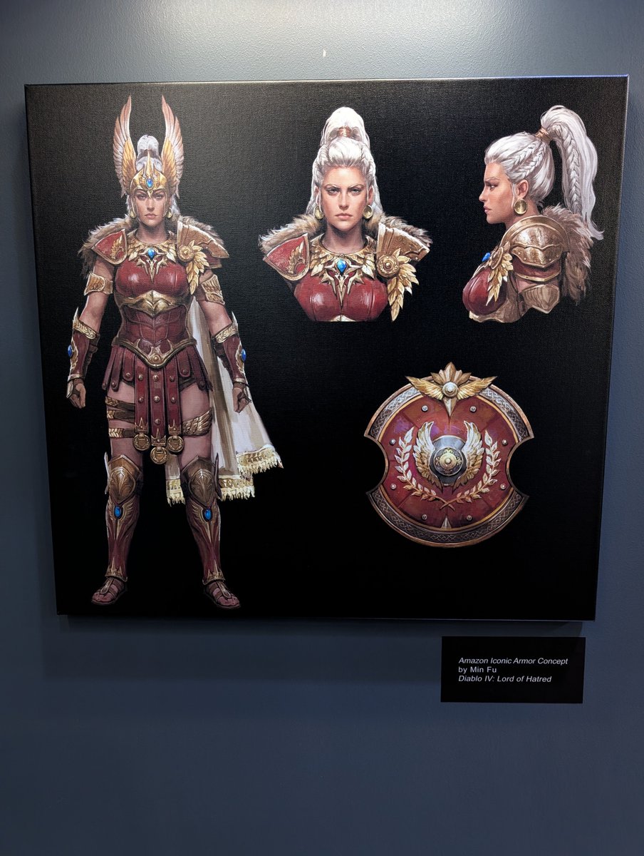MacroBioBoi's tweet photo. Just some cool art from Blizzcon, some first looks at the new Amazon concept. Also mooo https://t.co/StwkPeO4iN