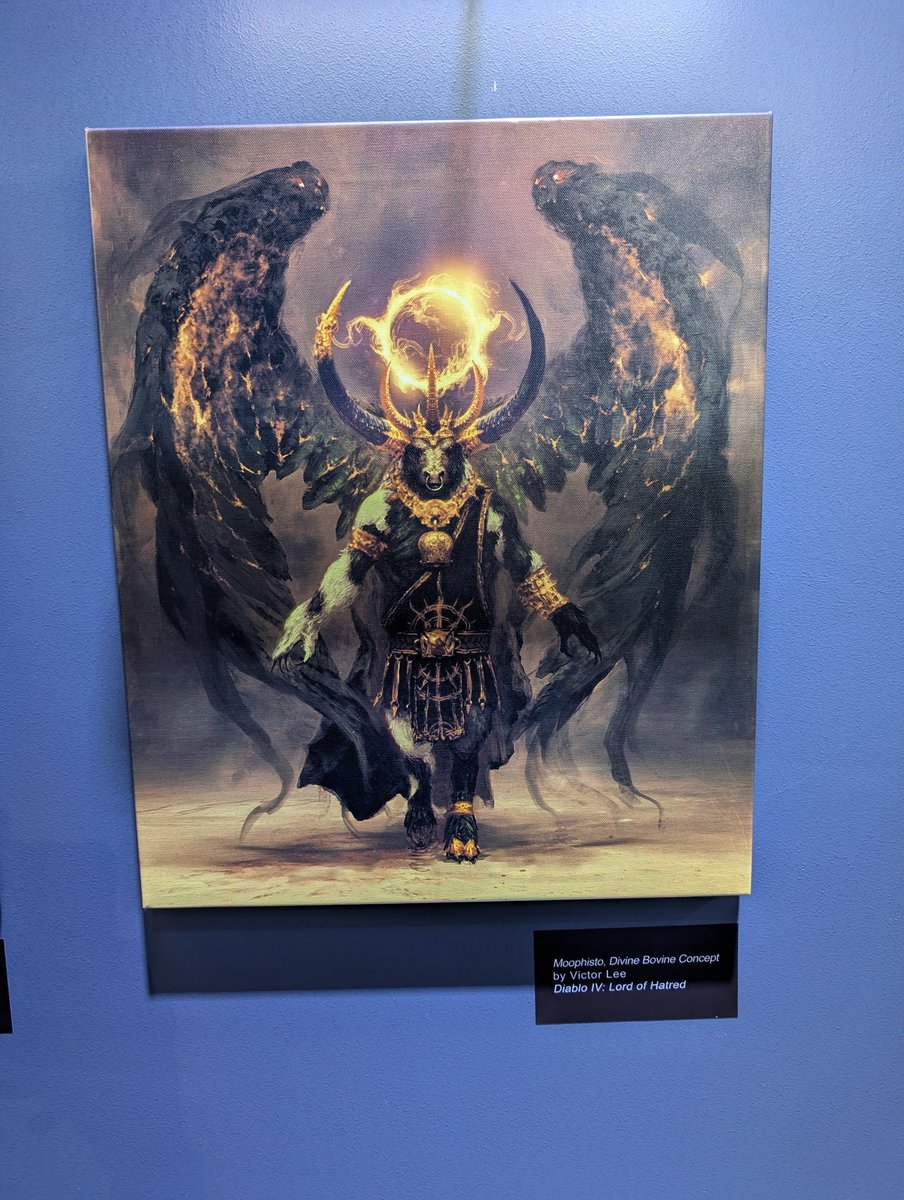 MacroBioBoi's tweet photo. Just some cool art from Blizzcon, some first looks at the new Amazon concept. Also mooo https://t.co/StwkPeO4iN