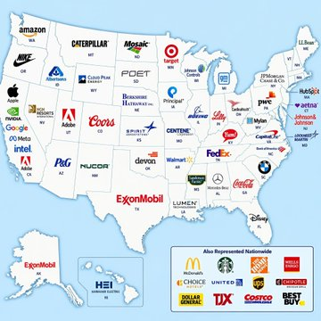 TIHEWOLFOFTASI's tweet photo. The Most Iconic Company From Every U.S. State 🇺🇸

Which state has the strongest company? https://t.co/IacSQhe5zd