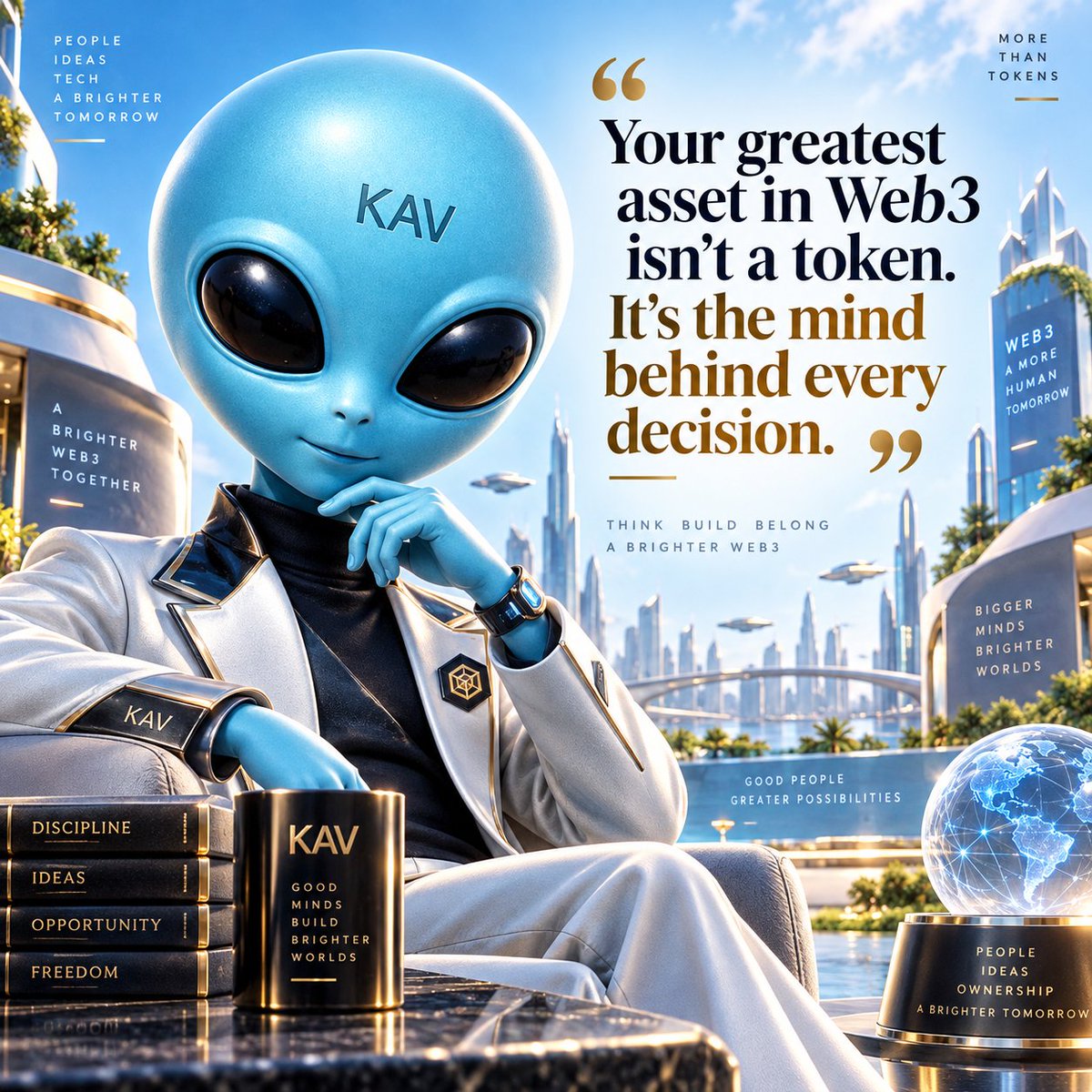 KavianCoin's tweet photo. The smartest investment youβll ever make is upgrading the person behind the wallet.
#Web3Mindset #CryptoWisdom #BuildInWeb3 #KnowledgeIsPower #KAVonSOL https://t.co/fc6pl7ADI1
