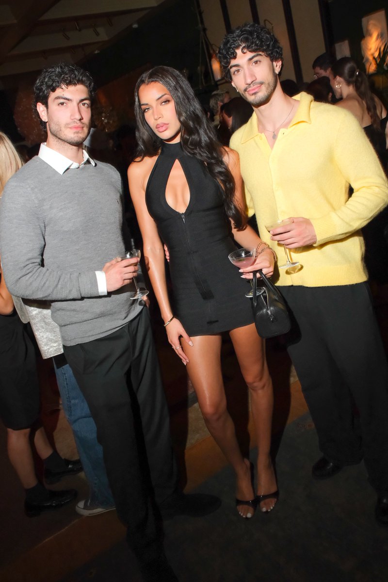 Cosmopolitan's tweet photo. Kayda with the Georgiou brothers at Cosmo's NYFW party 😍 https://t.co/iq90ocM6dK