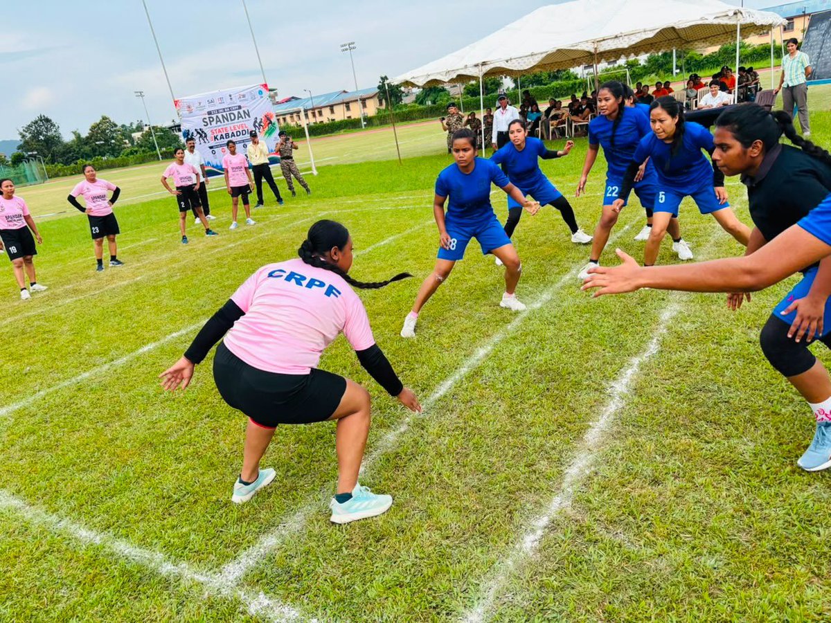 mnp_2018's tweet photo. CRPF in collaboration with the Sports Authority of India (SAI), 232(Mahila)Bn organises Kabaddi tournament for Women under the theme “SPANDAN” - Khelo India 2026. The event was undertaken as part of women empowerment and encouragement towards physical fitness and sportsmanship among the youth.
@crpfindia
@northeast_zone
@manipur_police
@232bncrpf