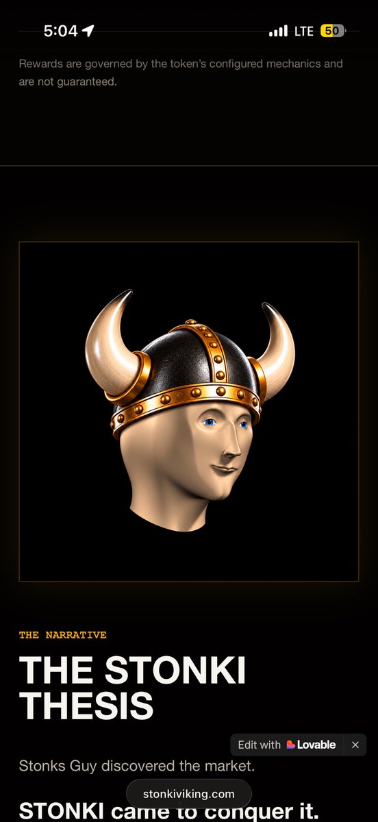 STONKIVIKING's tweet photo. The face of $STONKI.
HOLD $STONKI.
EARN $STONK.
Viking helmet on. Conviction locked in.
CA: GB6Q2oPYPedKXnNbhQa5uiJsdGj6eFjdsHEDzFZKebiV
#STONKI #STONK #Solana #SOL #Memecoin https://t.co/oiQouauBrt