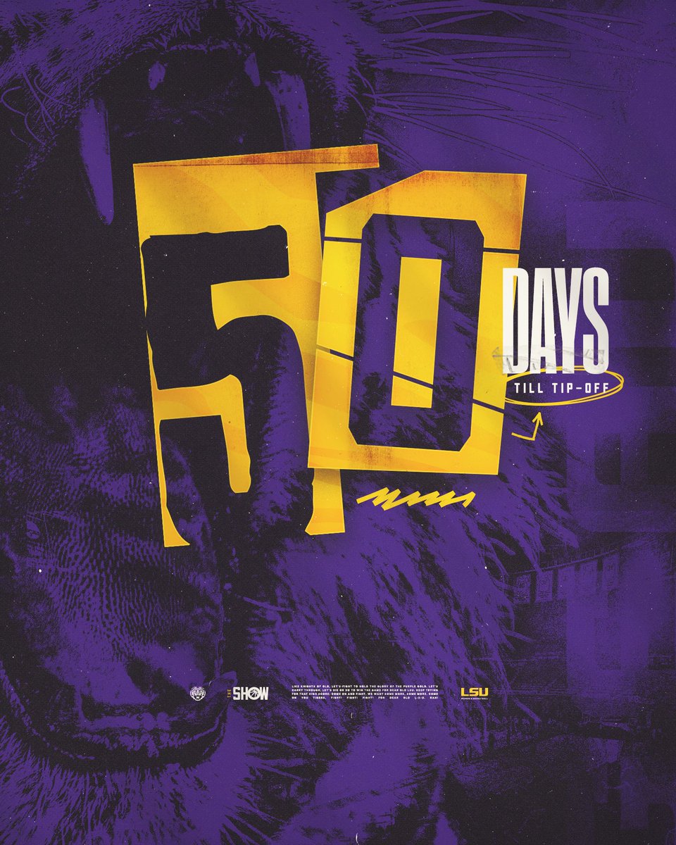 LSUwbkb's tweet photo. 5️⃣0️⃣ ‘til showtime 🎬 https://t.co/ylBYP8Ssi4