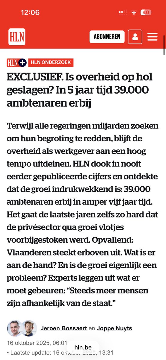 wduyck's tweet photo. De beste besparing is niet degene die iedereen voelt maar wel wat niemand voelt. Deze week nog niét gehoord: 100.000 minder ambtenaren (na pensionering). Structureel miljarden salaris, pensioenen. Hadden we in 2015 het gevoel dat er te weinig waren? Hebben we deze extra dienstverlening gevoéld? #begov #kerntaken