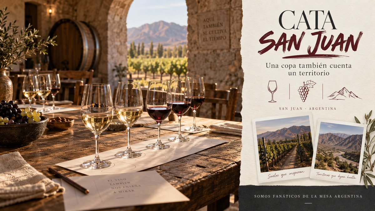 corchonegrowine's tweet photo. 🍇 Cata San Juan 2026 reunió más de 200 muestras de todo el país. En nuestra nueva nota miramos los valles, las tendencias y las etiquetas que marcan la conversación vitivinícola.

Leela acá: https://t.co/vtB6rXHPRx

#VinoArgentino #CataSanJuan #SanJuan #Vinos https://t.co/rFauFpboYL