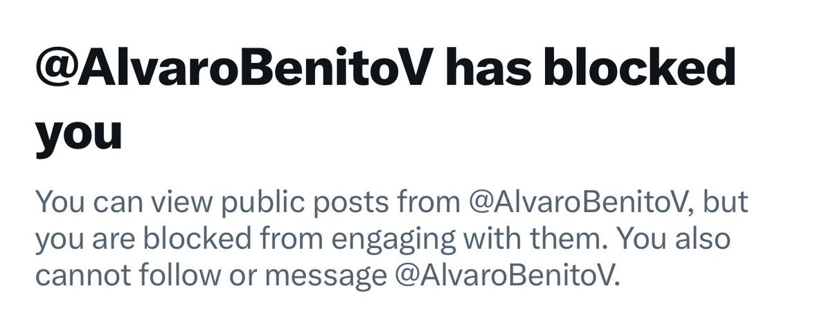 UCulemas's tweet photo. Me ha bloqueado @AlvaroBenitoV por lo que dijo @gerardromero. 

A ver, es curioso que el tipo suelte todo su odio madridista contra el @FCBarcelona en la televisión pública española.

Pagada también por catalanes y culés, pero no vayas a criticar a la niña que se pone sensible.

Típico comportamiento cobarde de madridista.