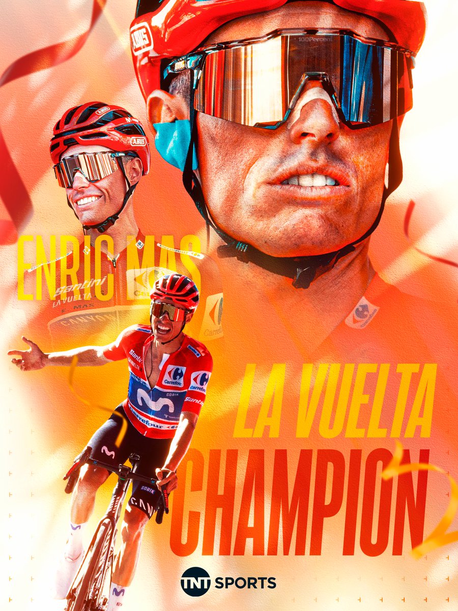 cyclingontnt's tweet photo. ENRIC MAS WINS LA VUELTA 🇪🇸👑

After so many close calls and GC podiums, he has finally done it! 🙌 https://t.co/7oZBK1DWOX