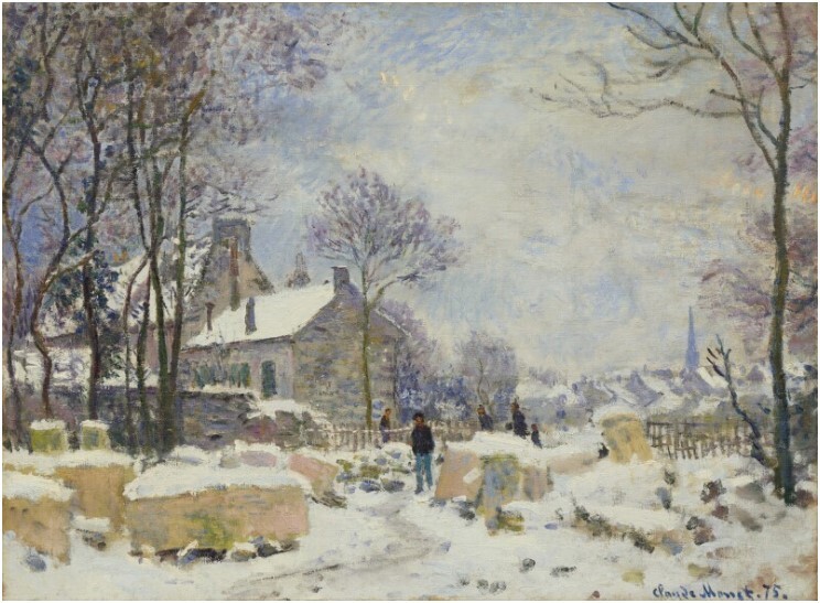 artistmonet's tweet photo. Winter effects in Argenteuil - 1875 #artbots #monet https://t.co/uYAjcBgBug