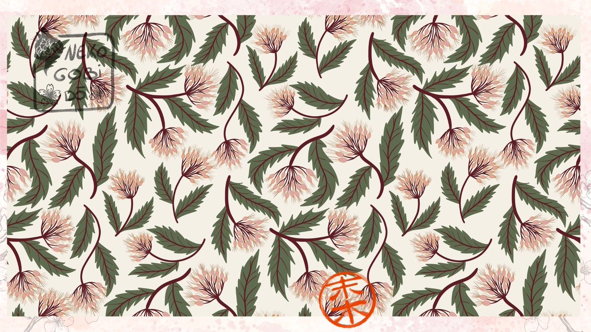 Nekogobido's tweet photo. 🌿 WIP Pattern Design !
Un nouveau motif délicat inspiré des fleurs de Fujibakama ✨🌸
Une touche de nature japonaise tout en douceur pour vos futurs projets textile ou papier. 👇
#artmood #surfacepattern #fujibakama #patterndesign #japanart https://t.co/ozuTKfh42F