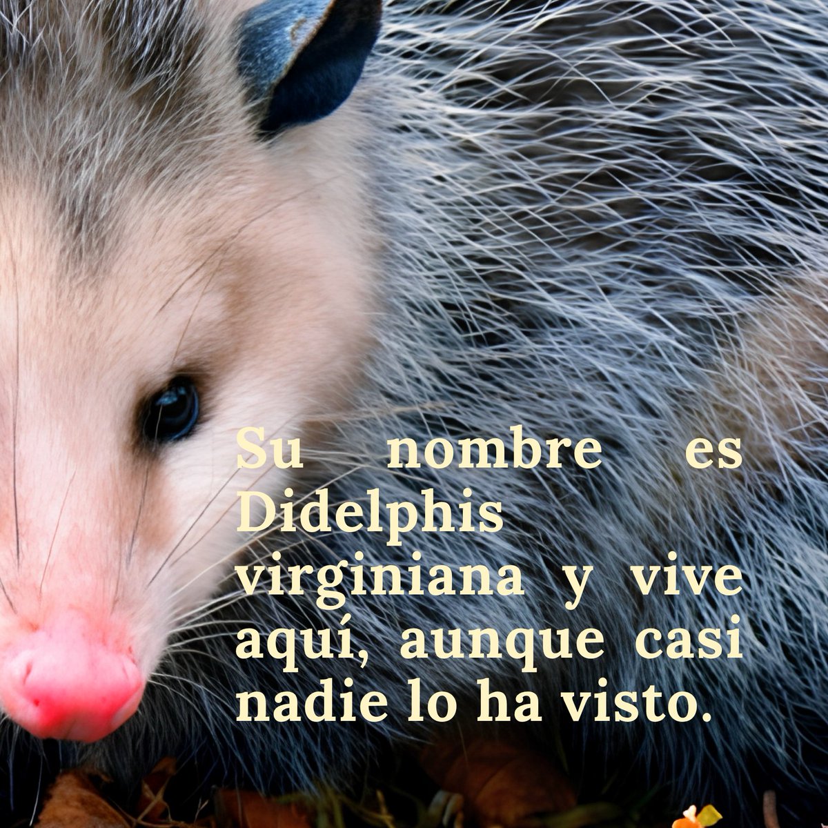 ProChapultepec's tweet photo. No es una rata gigante.
No hace nada,
Es nuestro único marsupial
Es el que se robó el fuego de los dioses

Es un vecino incomprendido que ayuda mucho a nuestro bosque. No lo maltrates por no ser Brad Pitt. https://t.co/1iNpMWyEfa