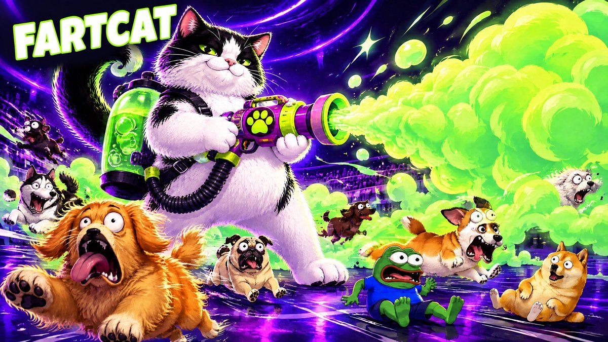 REALFARTCAT's tweet photo. FARTCAT just turned the arena into a no-dog zone. 💨🐈

Run if you can.
The smell is spreading across Solana.

CA:
As8wSGb2S9qyZcH9GWahvfuRQRyqFhMQGXQZeEQWpump

DYOR.

#FartCat #Solana #PumpFun #MemeCoin #CryptoMemes https://t.co/YSh3Pqp3xf