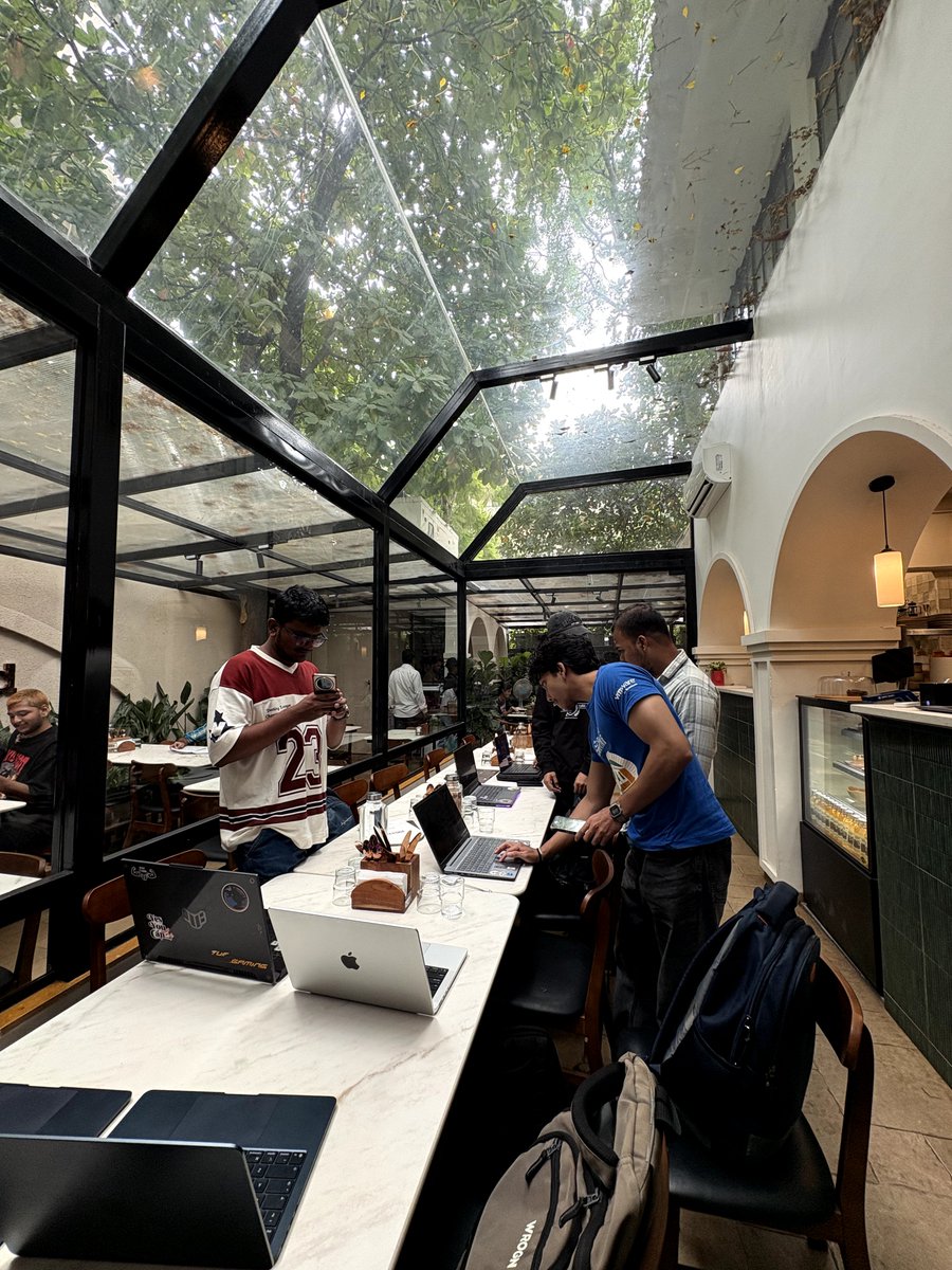 Tanishqstwt's tweet photo. spent a crazzy afternoon today at solana cwf opening mixer. 
left building on solana a while ago, but will surely build something for colloseum hackathon.
and thanks @SuperteamIN , @mntxaihq and @_AbhayHere for having us https://t.co/dEYeSvsx8p