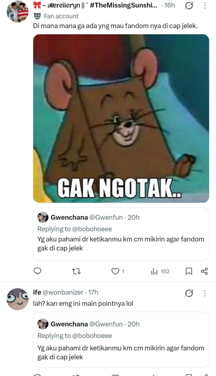 Gwenfun's tweet photo. @supremacy_ppw @thisisjevlyn @stupidnloves @ThalitaAlmaira @babomor @ppwjaya @wonbanizer @rereiiaarvt menjijikkan. Ngomong itu poinnya itu poinnya, tp gak ngerti poin gw! https://t.co/ZdKEnSV7tz
