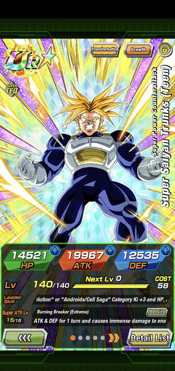 rychuslc's tweet photo. HIDDEN POTENTIAL 
●Super Power Counterattack
Super Saiyan Trunks (Teen)

#DokkanBattle #DBZ_Dokkan #Dokkan #DragonBall #GachaGame #DBZ #CellGame #HiddenPotential #Gaming #Trunks https://t.co/RmGq1St1gQ