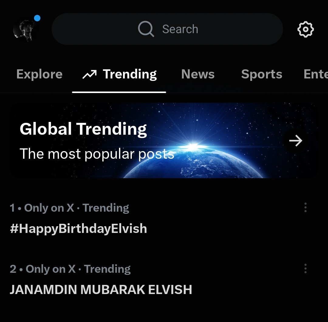 Unbowed08's tweet photo. @Rudraaaa10 Trending list bhi aaj apni hai — #1 &amp; #2, dono par apna naam! 🔥

JANAMDIN MUBARAK ELVISH
#HappyBirthdayElvish https://t.co/sKliUaBxBO