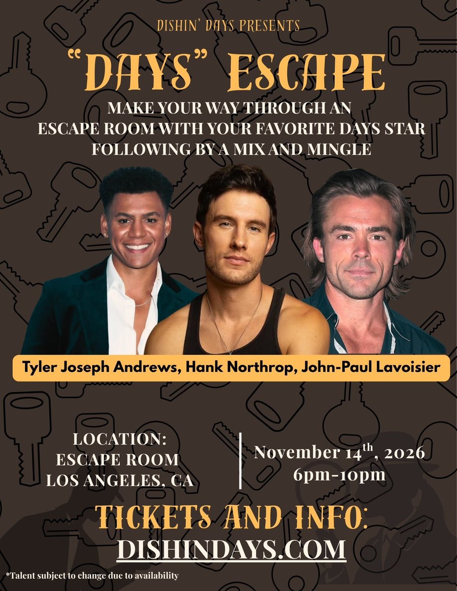 DishinDays's tweet photo. We have some events coming up and hope you will be joining....

Be sure to check them out

Sept 23rd Virtual Game Night with Paul and Linsey 

Nov 14th Dishin Days Live and Days Escape in LOS ANGELES, CA

Which one you coming to? https://t.co/ziiynKODHP
