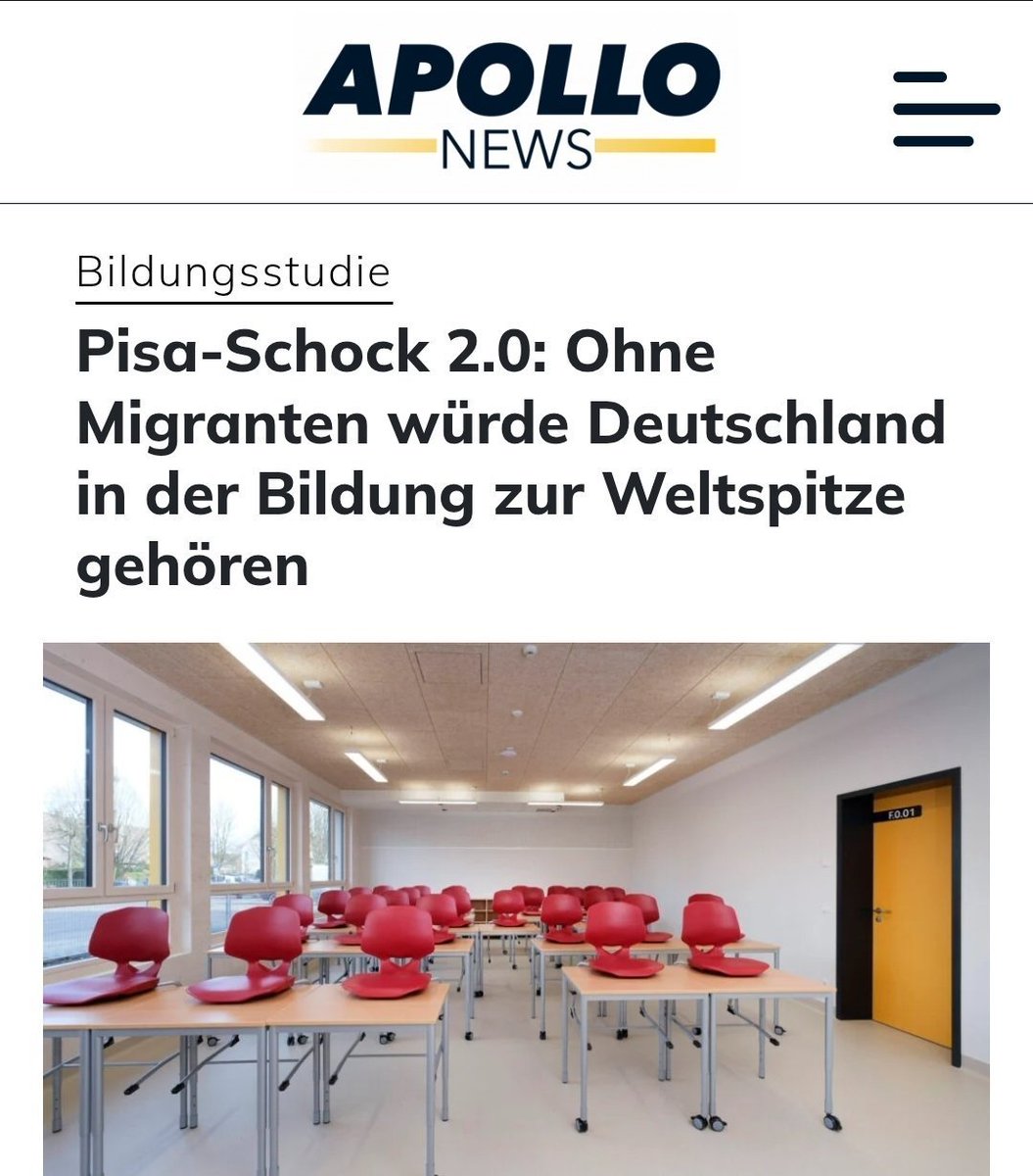 lawen4cer's tweet photo. Wenn das stimmt sind das doch eher gute Nachrichten, denn sie widerlegen die These dass Migranten die Leistungen der deutschen Schüler runterziehen. https://t.co/A1fJ0CvpIw