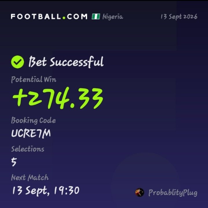 ProbabilityPlug's tweet photo. 🚨 PROBABILITYPLUG — DAY 3/10 🚨
Yesterday didn’t go our way. No excuses. No chasing.
The board has been reset. The numbers have been checked. And Day 3 is ready. 📊⚡
₦100 → ₦1M
One rollover at a time.
New day. New edge. Same discipline.
🎯 DAY 3 — LET’S PLUG IN. https://t.co/FX6x2VeS0a
