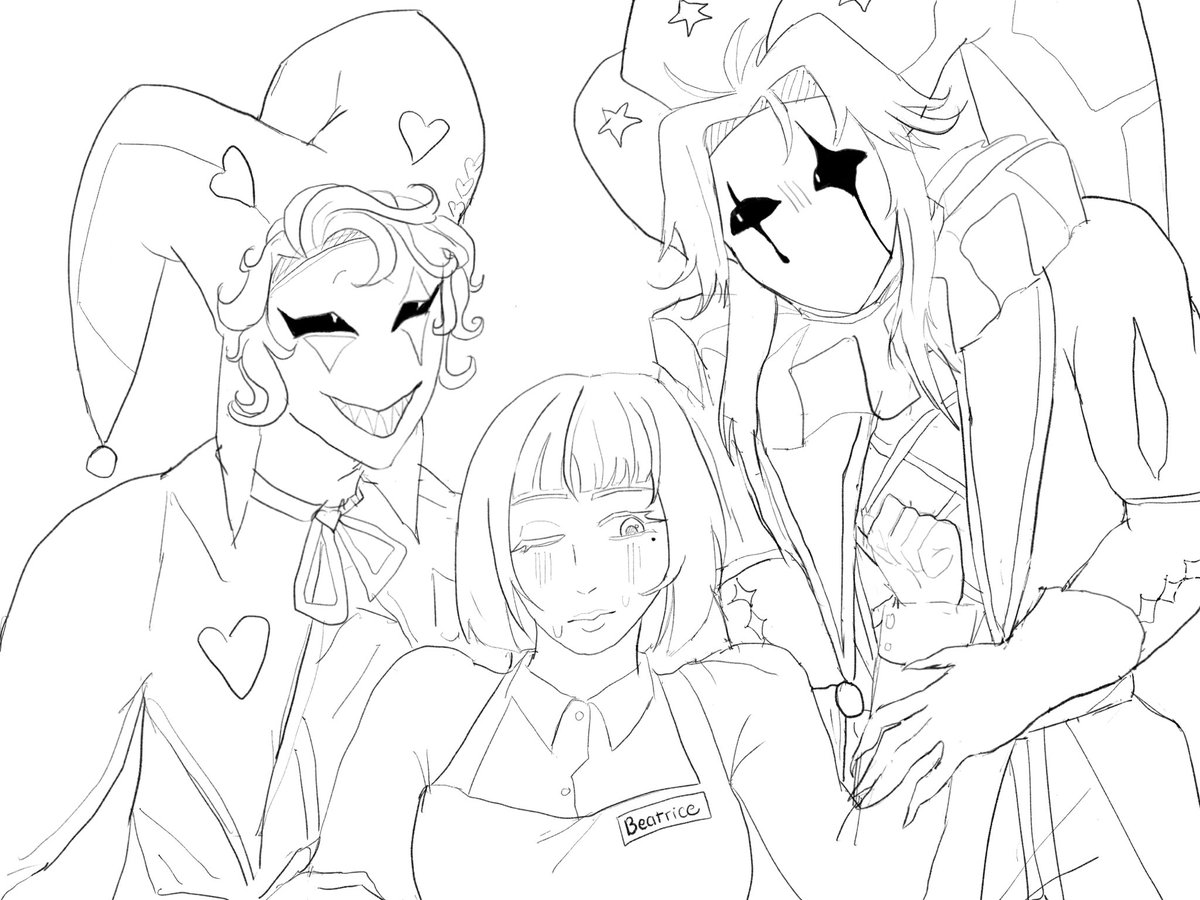 eggymroll's tweet photo. A request I did for @/ 3ic95id864pg on Tumblr! For their MC + Pierrot + Harlequin.
#tfc #thefreakcircus #tfcharlequin #tfcpierrot #pierrot #harlequin https://t.co/B3k2qxSfRX