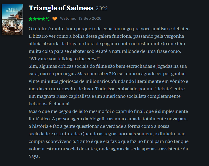 AnnaVick31's tweet photo. Quando o filme é tão bom q vc volta a escrever resenhas de mais de três linhas https://t.co/OLQswg27a4