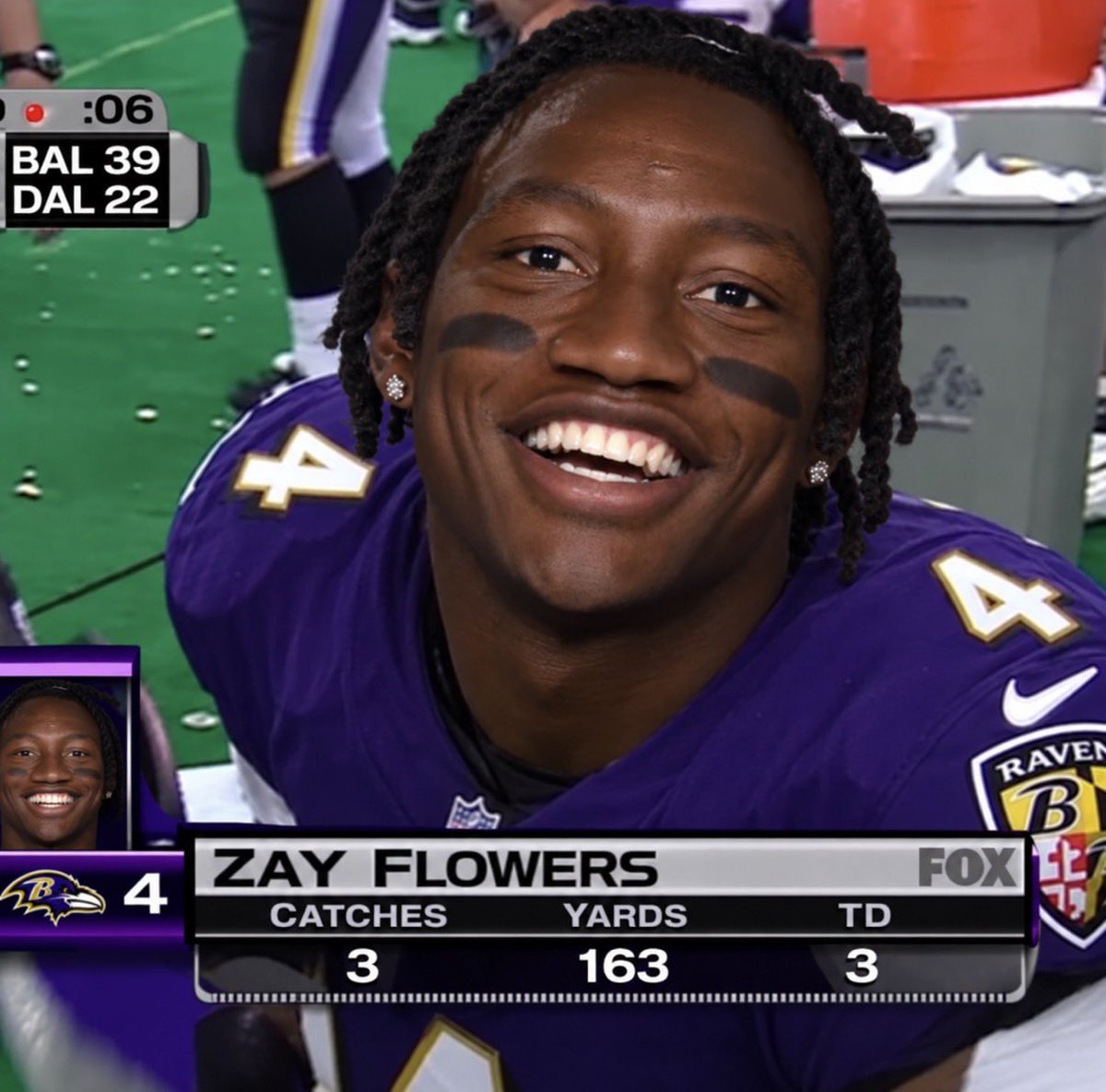 SleeperHQ's tweet photo. Zay Flowers today: https://t.co/s03n9U6shq