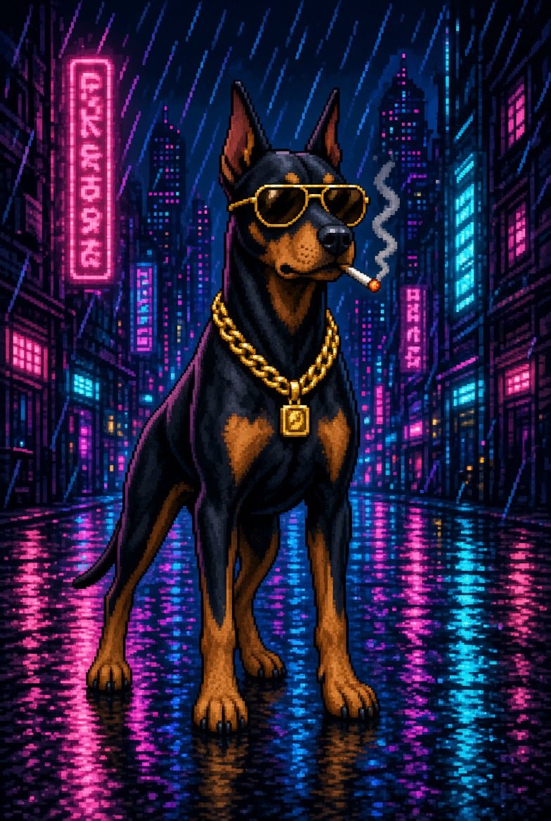 ChainDogss's tweet photo. Fang

The closer. Fang doesn’t run product — he runs consequences. Shows up when a tab is too old and a story is too thin. The shades stay on because he doesn’t want anybody reading the math in his eyes. Cigarette never leaves the left side of his mouth. Neon makes him look like a boss from a game you already lost. If he asks you to walk, you walk. #pumpfun #crypto #MemeBitcoin #FOMO #gmgn