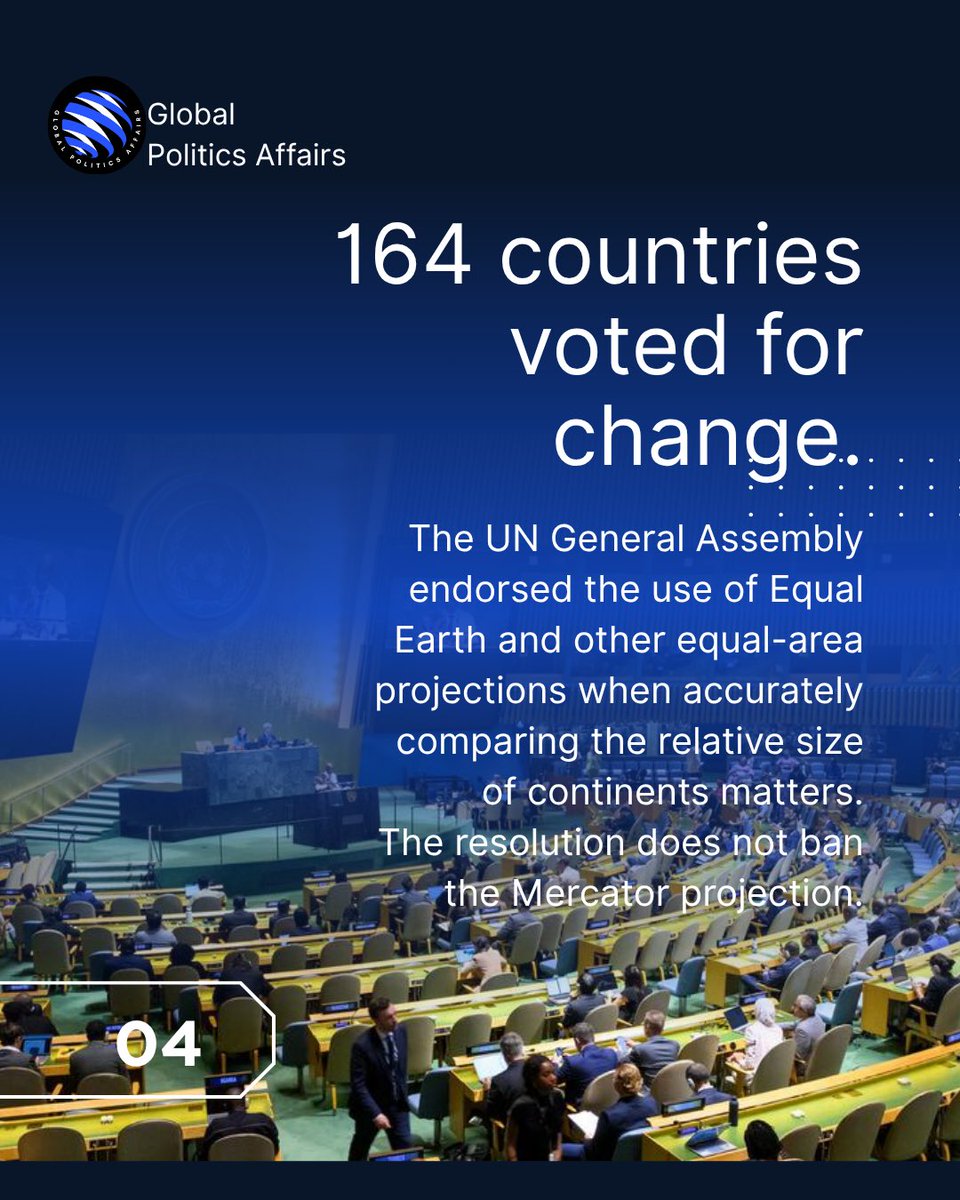 GPAffairs1's tweet photo. THE MAP WAS WRONG: AFRICA WAS NEVER AS SMALL AS WE THOUGHT.

For centuries, the maps we grew up with shaped how we understood the world but some projections distort reality. hy, power, and our place in the world.
Swipe through to see the real scale of Africa. 🌍
#mapprojection https://t.co/jPiyeJWbqa