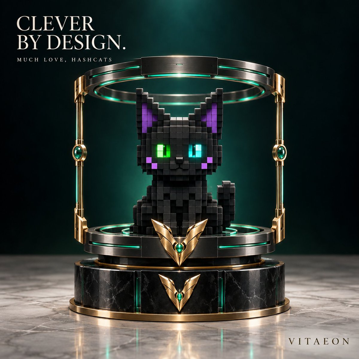 VitaeonNFT's tweet photo. @hashcats_rh Clever mechanics and a teaser that has us all ears 😼⚙️ Much love, Hashcats fam! Your NFT holders get free VITAEON FCFS mint eligibility. Snapshot the day before launch—first come, first served while supply lasts. https://t.co/u5hsefsoDi